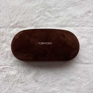 Tom Ford Chocolate Brown Velvet Sunglasses Case | Hard Shell Eyewear Box